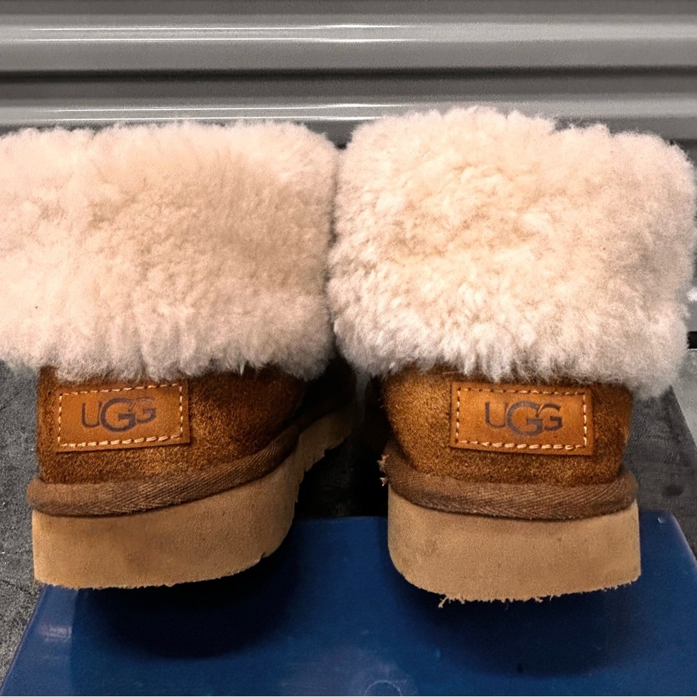 UGG Tan Boots with Cream Fur